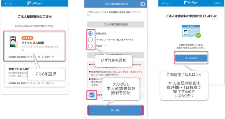 bitFlyer登録手順